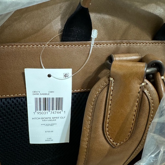 🥰 Coach Hitch Backpack Dark Saddle - Picture 9 of 14